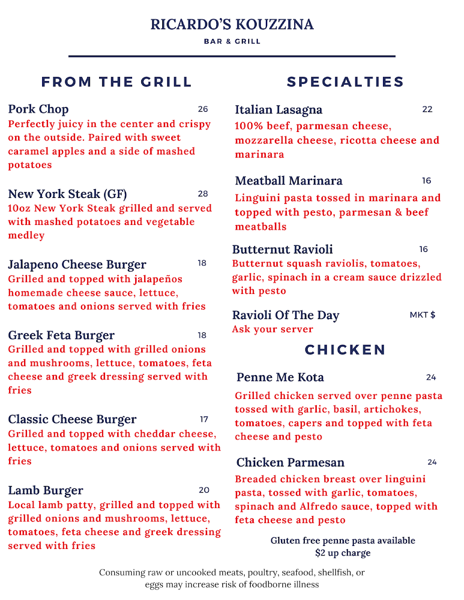 Menu Ricardo's Kouzzina-4