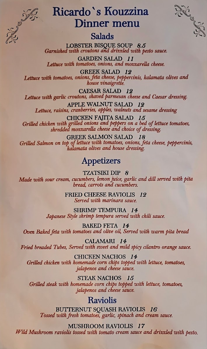 Menu Ricardo's Kouzzina-7