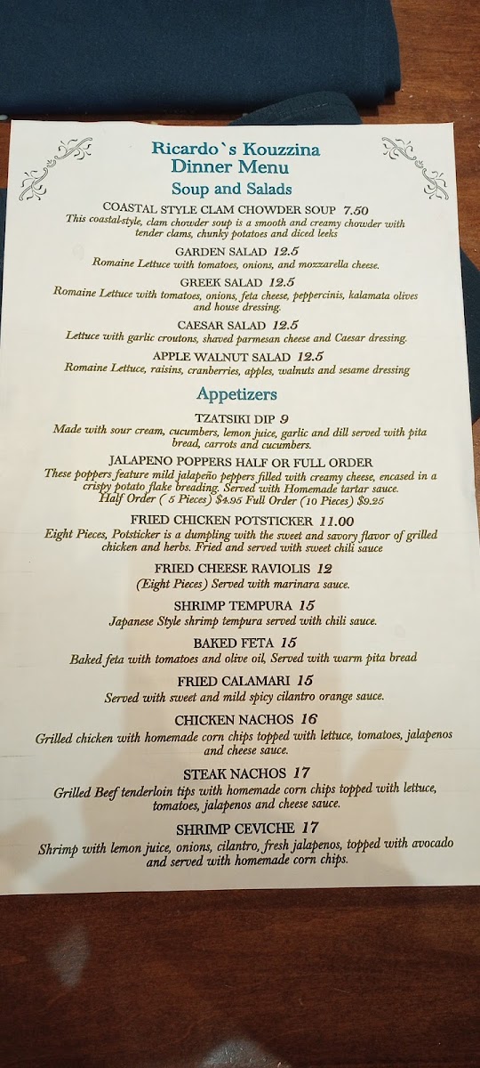 Menu Ricardo's Kouzzina-9